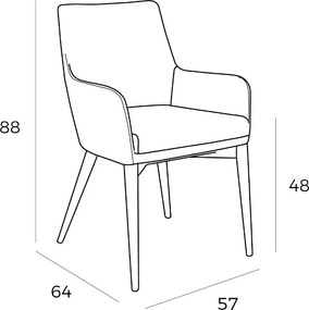 Scaun cu brate design italian Sublim AC-DC627-ARM