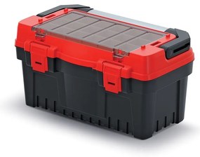 Cutie pentru scule cu mâner din aluminiu 47,6 × 26 × 25,6 cm, cutii, roșu