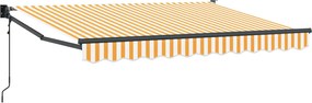 vidaXL Cort electric retractabil Galben și alb 2,5 x 2 m