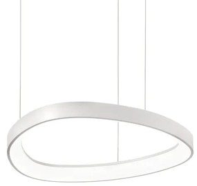 Lustra LED suspendata design circular GEMINI SP D42 BIANCO