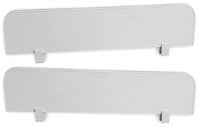 Set 2 paravane detasabile protectie pat copii - Alb 70 x 18 cm - cleme 18 mm