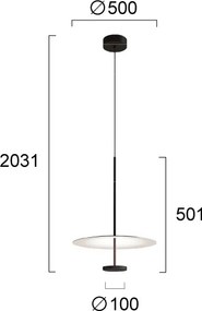 Lustră LED suspendată pe cablu ROSS LED/13W/230V negru/alb