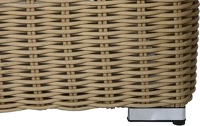 Fotoliu exterior din polirattan, cu structură metalică