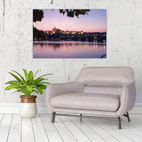 Tablou cu palatul din Praga și Vltava (90x60 cm)