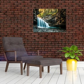 Tablou cu cascada de pădure (70x50 cm)