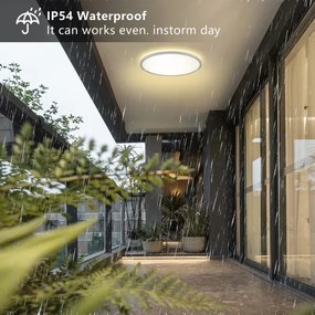 Plafonieră LED pentru baie Brilagi ULTRA SLIM LED/24W/230V d. 42 cm alb IP54