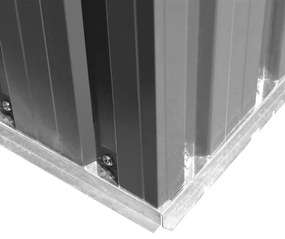 Magazie sopron metalic de gradina, 257 x 205 x 178 cm, gri Gri