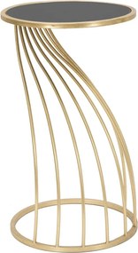 Măsuță auxiliară rotundă cu blat din sticlă ø 35 cm Flush – Mauro Ferretti