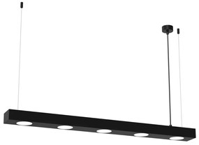 Lustra suspendata design modern Alexander negru, 102cm