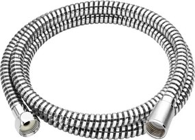 Furtun de dus Invena Exe extensibil 150 cm crom - negru