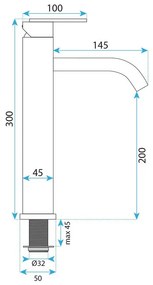 Baterie pentru baie Rea Ontario auriu periat