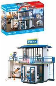 JUCARIE DE ROL STATIE DE POLITIE CU SALA DE INTEROGATORIU - PLAYMOBIL ACTION HEROES (PM71874)