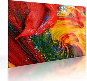 Tablou pe sticlă - Abstractizare albăstrire cu o perie (70x50 cm)