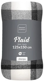 Pătură gri din sherpa 125x150 cm Ecossais – douceur d'intérieur