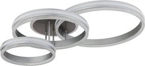 Globo 67377-72 - Lampă de tavan LED dimabilă FRANCINE LED/72W/230V argintie + telecomandă