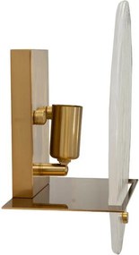 Aplică de perete aurie din sticlă Portlan – Mauro Ferretti