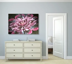 Tablou floare magică roz