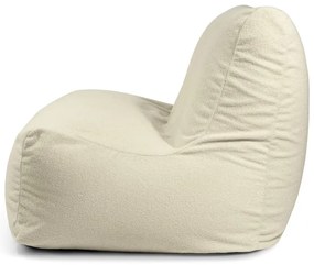 Fotoliu bean bag crem cu tapițerie din țesătură bouclé Sofa Seat Lounge – SLOWDOWN