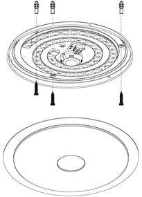 Eglo 98323 - Plafonier LED LANCIANO 24W/230V dimabil cu telecomandă