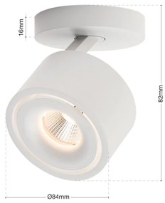 Spot LED directionabil aplicat tavan SPECTER alb
