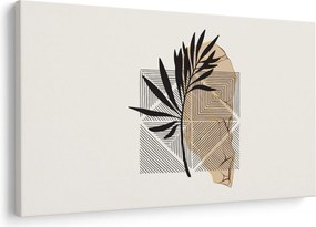 Tablou - Abstracție cu frunze tropicale N⁰1 (90x60 cm)