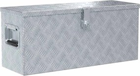 vidaXL Cutie din aluminiu, 76,5 x 26,5 x 33 cm, argintiu