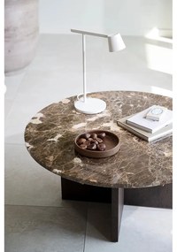 Măsuță de cafea maro/în culoare naturală rotundă din marmură 90x90 cm Brooksville - Rowico
