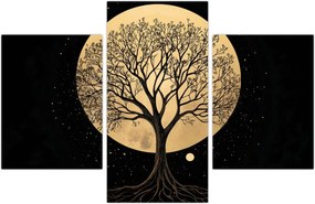 Tablou – Arbore în lună plină aurie I. (90x60 cm)