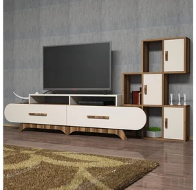 Masă TV/Dulap Florian S (Nuc + Crem). 1088294