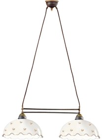 Kolarz 731.82.161 - Lustră suspendată pe cablu NONNA, 2xE27/75W/230V, decor floral, aur roz