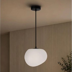 BRILAGI - Lampă suspendată pe cablu PEBBLES 1xE27/40W/230V Ø 20 cm neagră