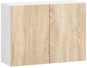 Dulap superior de bucătărie Lula w80 (Alb + stejar sonoma). 1068597