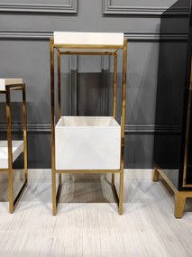 Consola Rodez II alb/gold – H83 cm