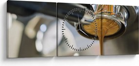 Tablou - espresso (cu ceas) (90x30 cm)