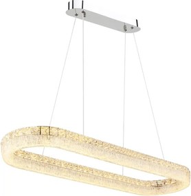 Globo 67387-40 - Candelabru LED reglabil pe cablu LAUREL 40W/230V sticlă clară+telecomandă