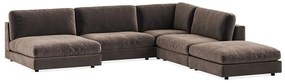 Colțar modular Seattle L123Maro, 350x340x87cm, Picioare: Plastic