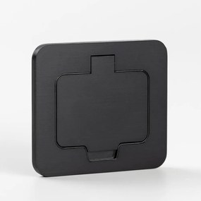 Brilagi - Priză de pardoseală încastrată pentru exterior IP55, neagră, dreptunghiulară