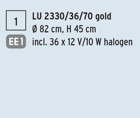 Lustra cristal Swarovski Spectra design modern de lux GALAXY Oval 36L auriu