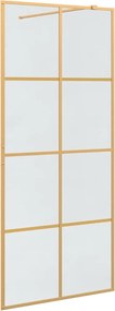 vidaXL Zid de duș walk-in Auriu 90 x 195 cm sticlă securizată
