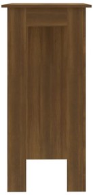 Masa de bar cu raft, stejar maro, 102x50x103,5 cm, PAL 1, Stejar brun