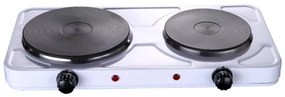 Plită electrică dublă Rosberg R51445ID, 2500 W, 5 trepte, alb