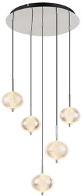Lustră LED pe cablu Globo 16042-5HC AIDA 5xLED/6,6W/230V 3000K/4500K/6500K
