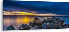 Tablou - Nori de furtună deasupra apei (120x50 cm)