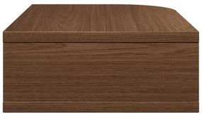 Noptieră maro cu aspect de lemn de nuc Farsta – Woodman