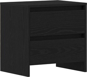 vidaXL Dulap de noapte Stejar Negru 45 x 34 x 44,5 cm Lemn compozit