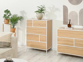 Comodă Soren Kom (sonoma + alb). Promo -10%. 1110767