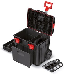 Valisa cu roti A, 51 cm, compartiment si organizator, neagra