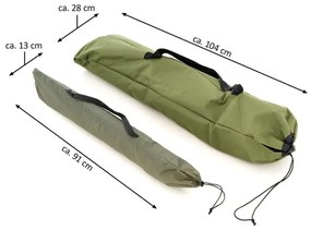 Cort portabil cu pat, structură oțel, verde, anti-insecte, 1