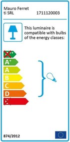 Veioză albă-aurie cu abajur din sticlă (înălțime 74 cm) Glamy – Mauro Ferretti
