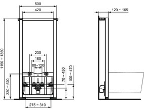 Cadru bideu Ideal Standard Prosys